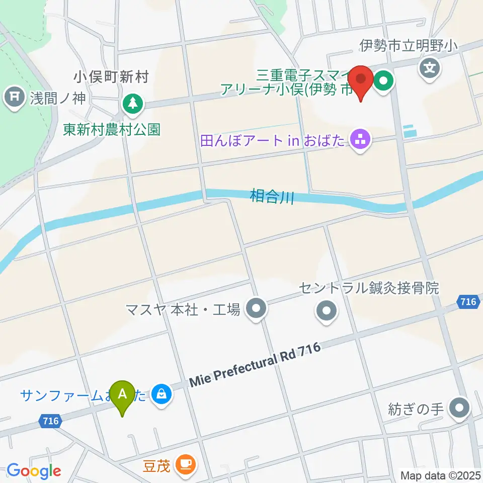 三重電子スマイルアリーナ小俣周辺のコンビニエンスストア一覧地図