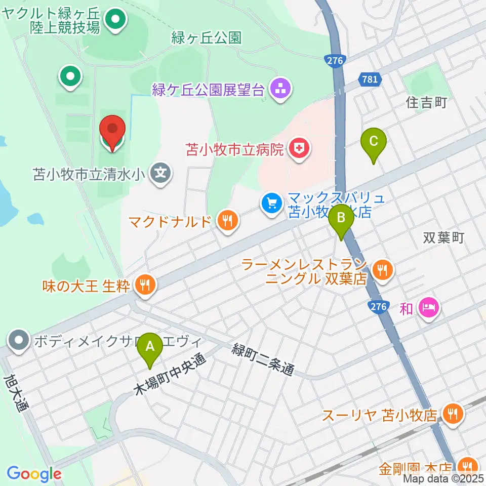 TOMASEIフットボールフィールド周辺のコンビニエンスストア一覧地図