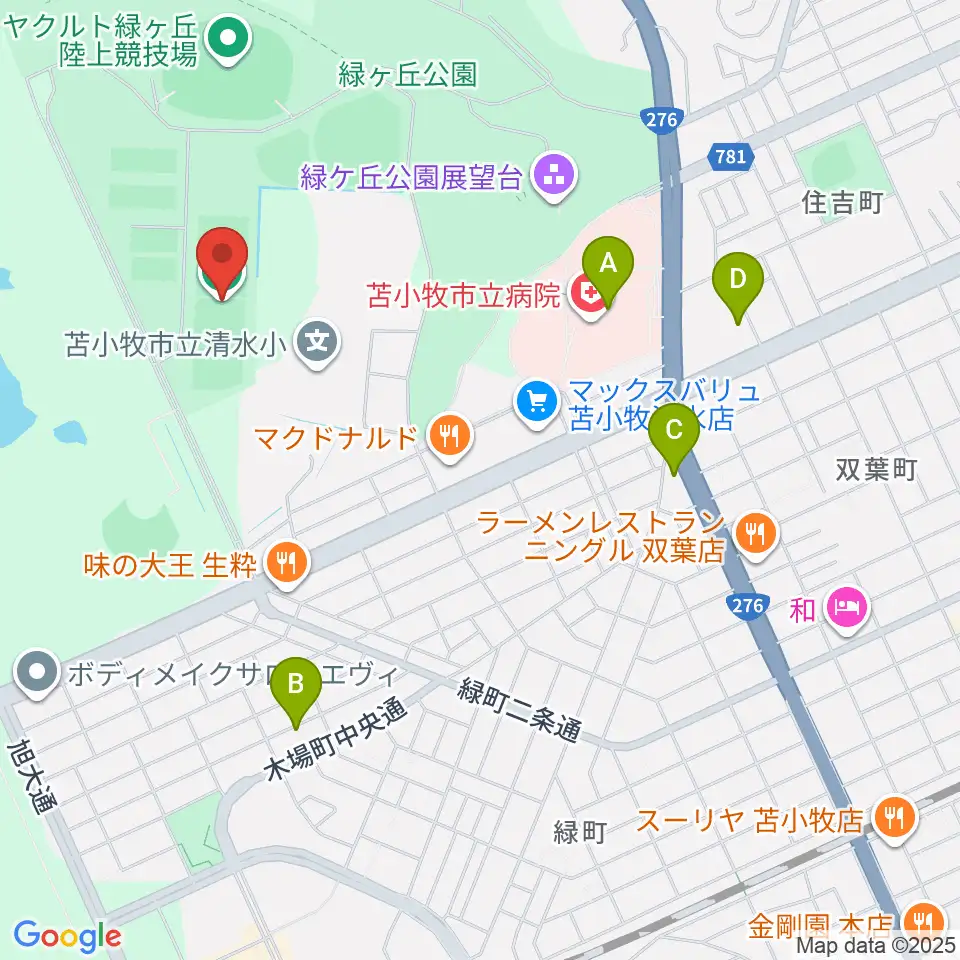 TOMASEIフットボールフィールド周辺のコンビニエンスストア一覧地図