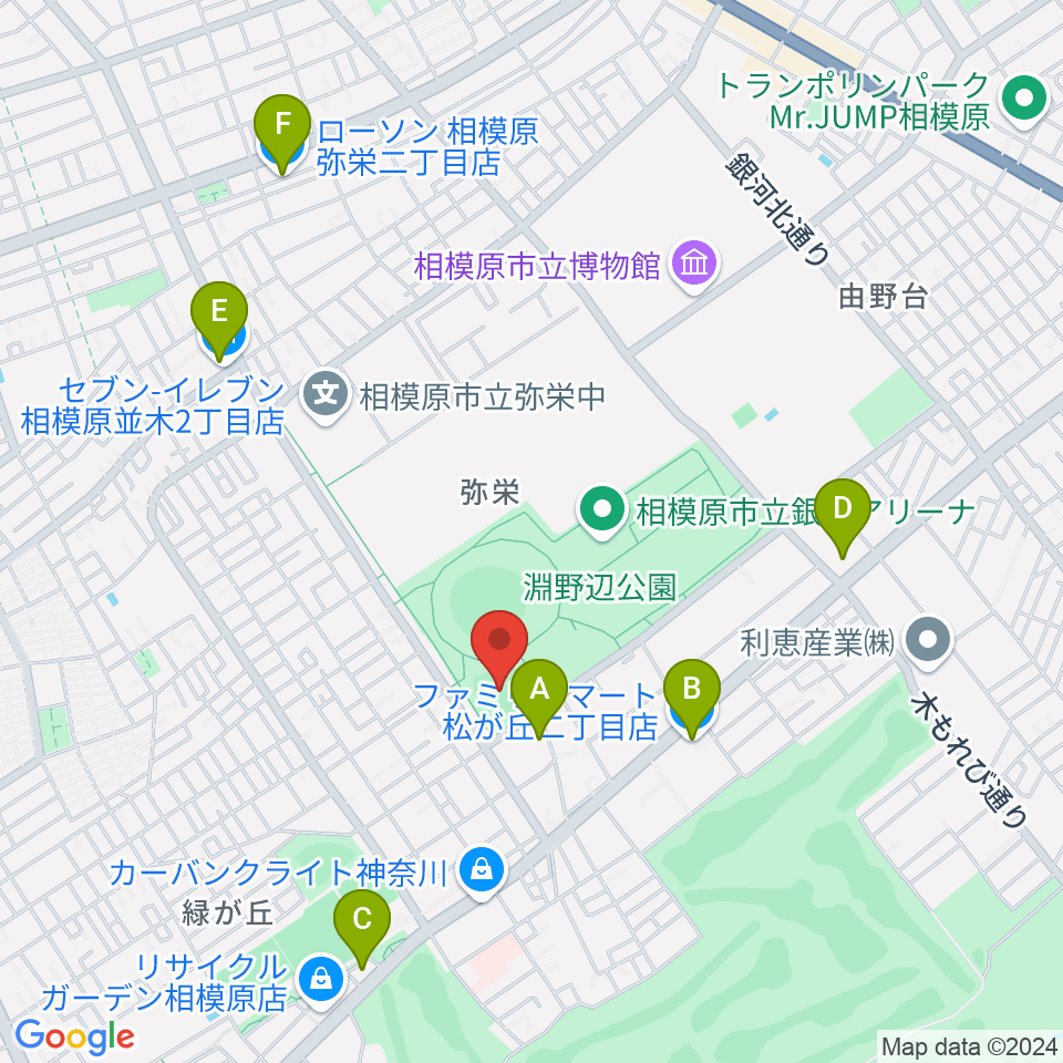 ウイッツひばり球場周辺のコンビニエンスストア一覧地図