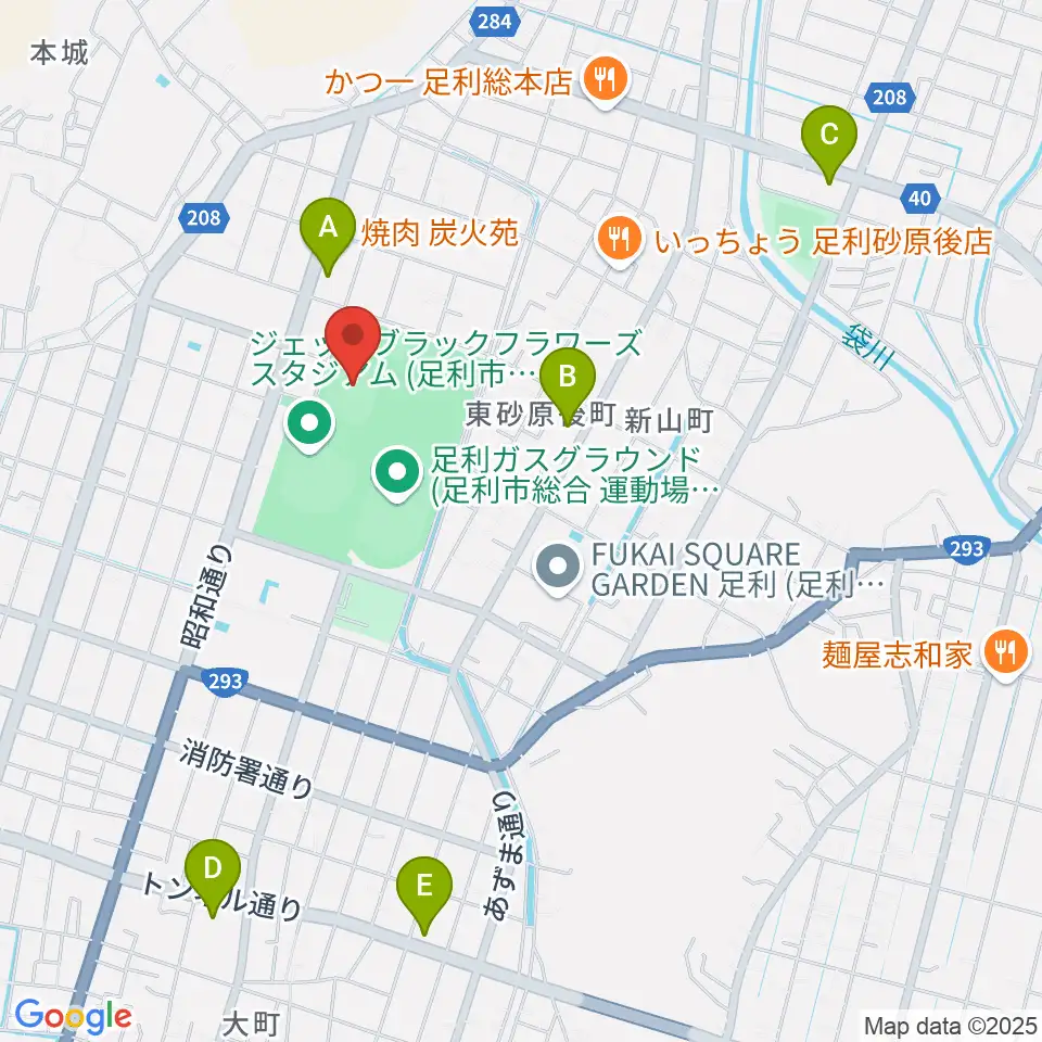 エコアールグリーン球場周辺のコンビニエンスストア一覧地図