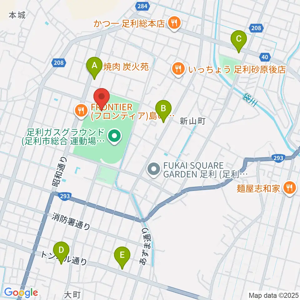 エコアールグリーン球場周辺のコンビニエンスストア一覧地図