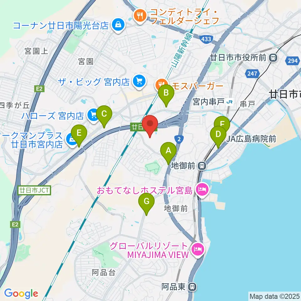 三共ディスプレイ グリーンフィールド周辺のコンビニエンスストア一覧地図