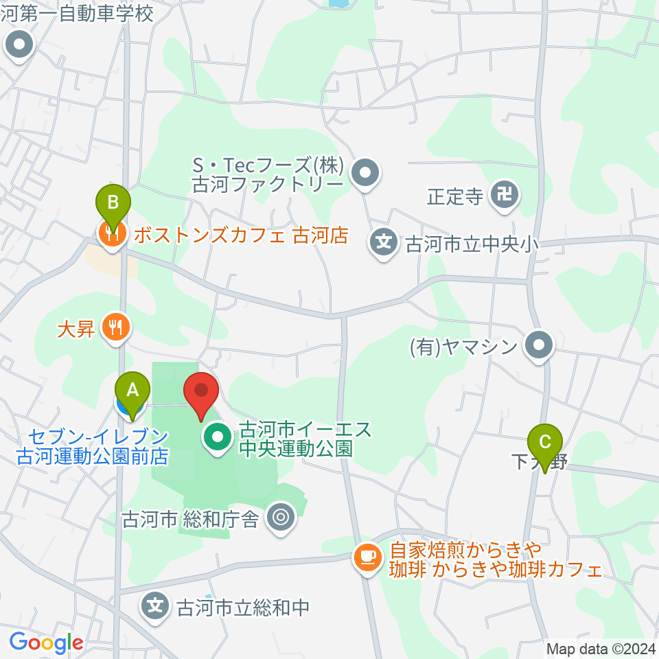 イーエスはなもも体育館周辺のコンビニエンスストア一覧地図