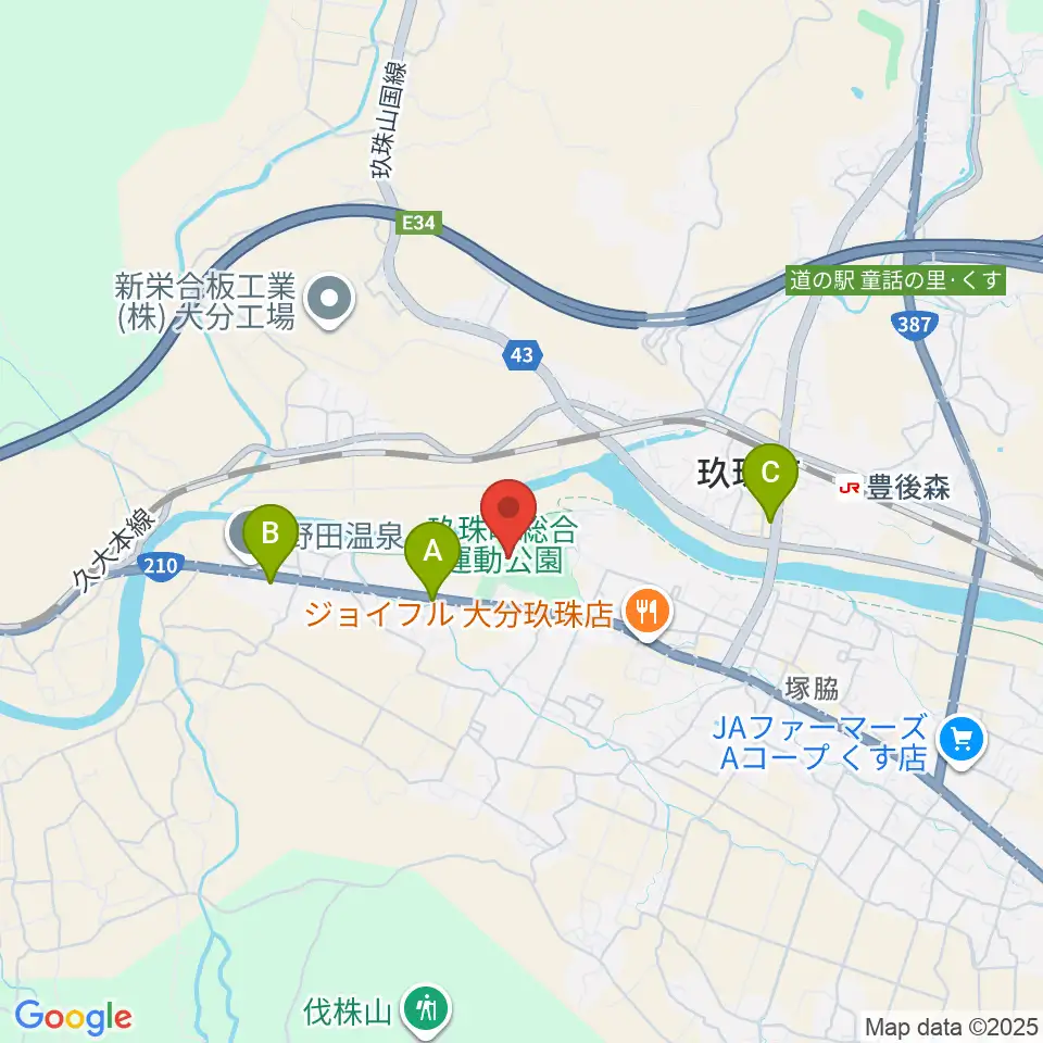 花林かいぞくスタジアム周辺のコンビニエンスストア一覧地図
