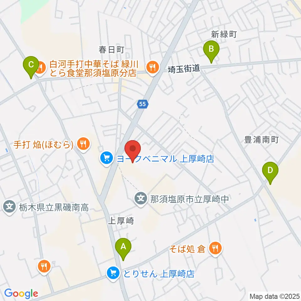 石川スポーツグラウンドくろいそ野球場周辺のコンビニエンスストア一覧地図