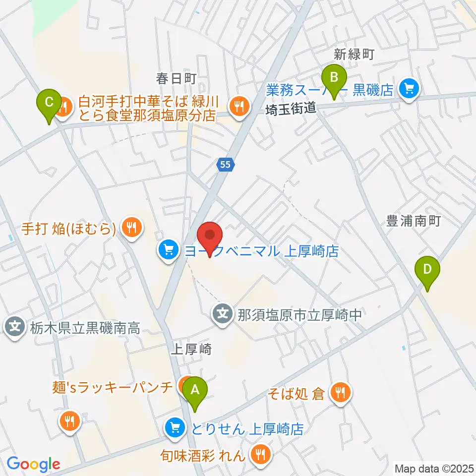 石川スポーツグラウンドくろいそ野球場周辺のコンビニエンスストア一覧地図