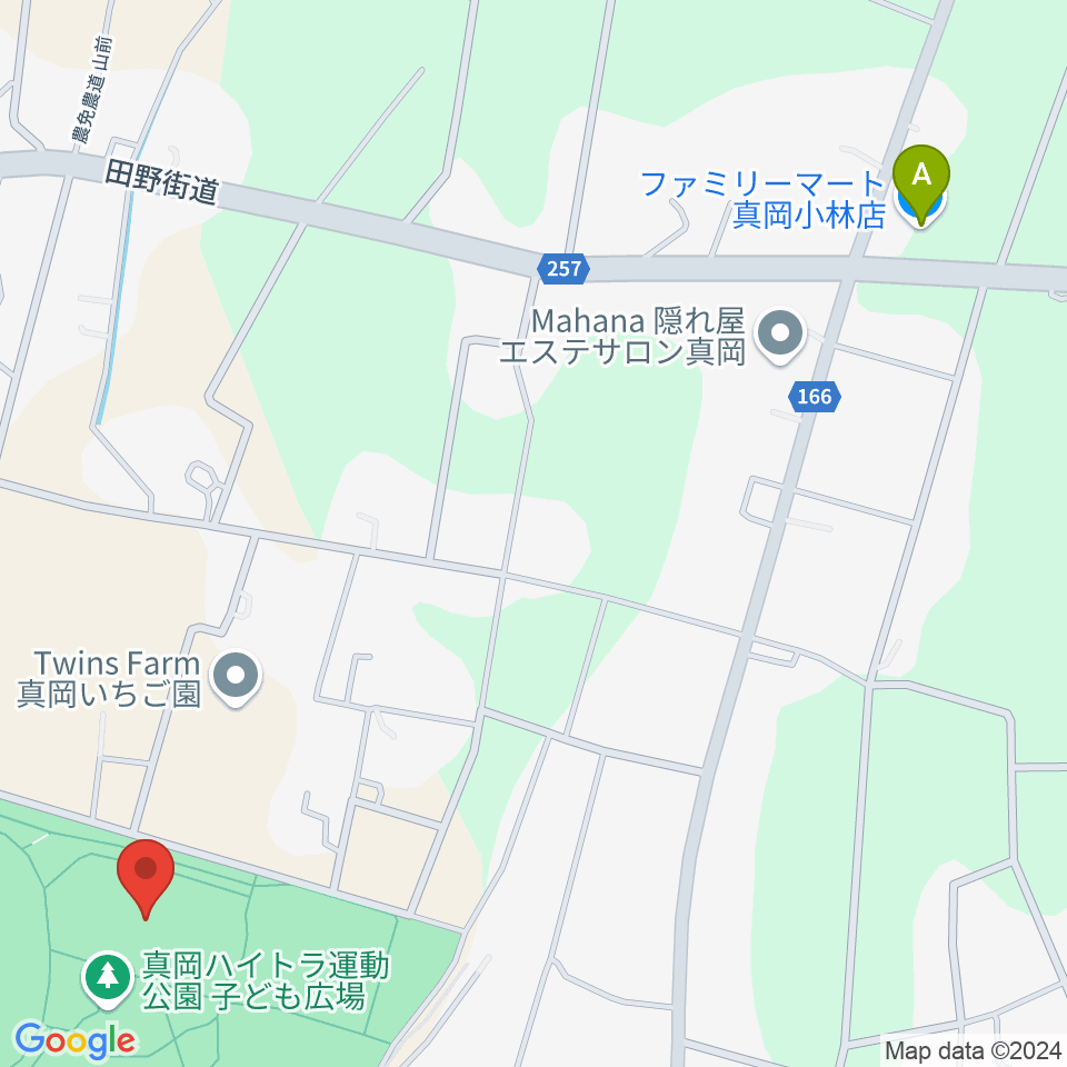 真岡ハイトラ運動公園多目的運動場周辺のコンビニエンスストア一覧地図