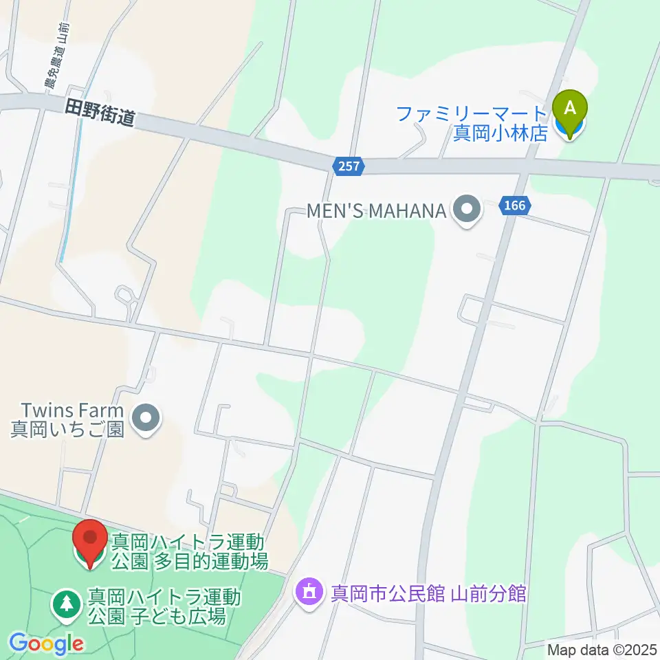真岡ハイトラ運動公園多目的運動場周辺のコンビニエンスストア一覧地図
