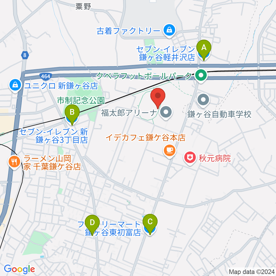 福太郎スタジアム周辺のコンビニエンスストア一覧地図