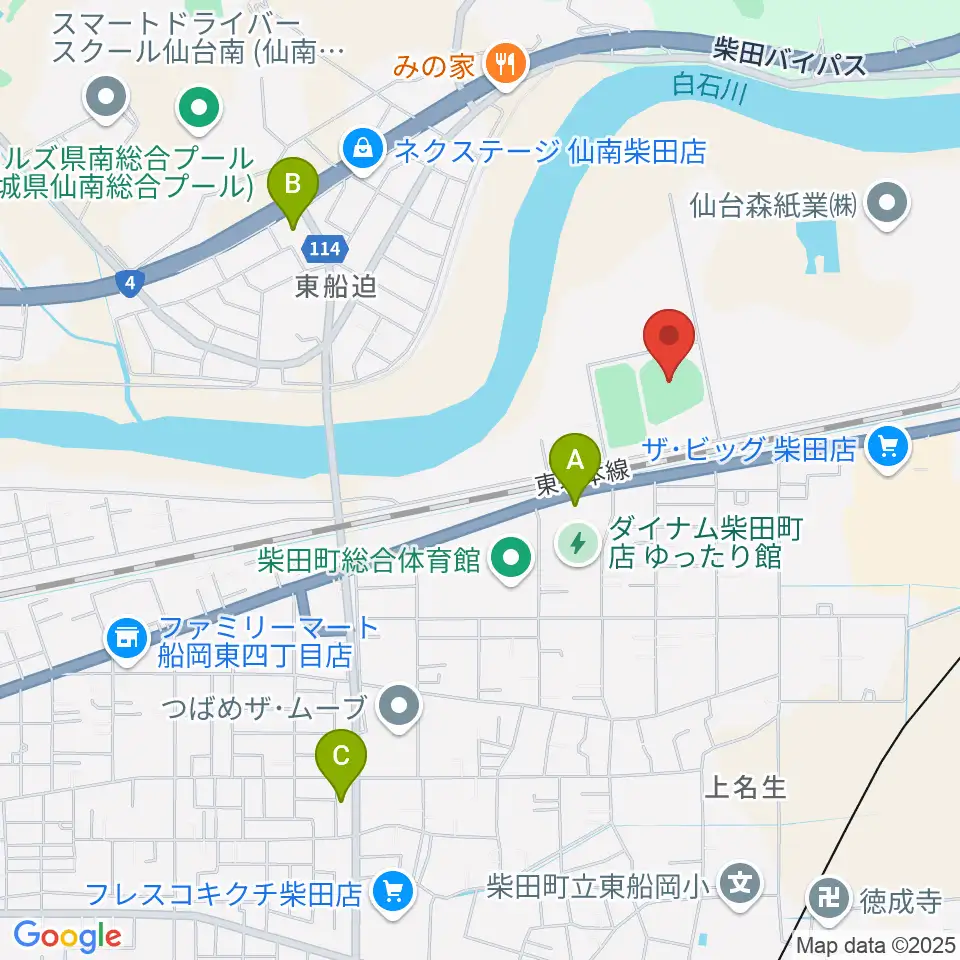 アステムチャレンジスタジアム周辺のコンビニエンスストア一覧地図