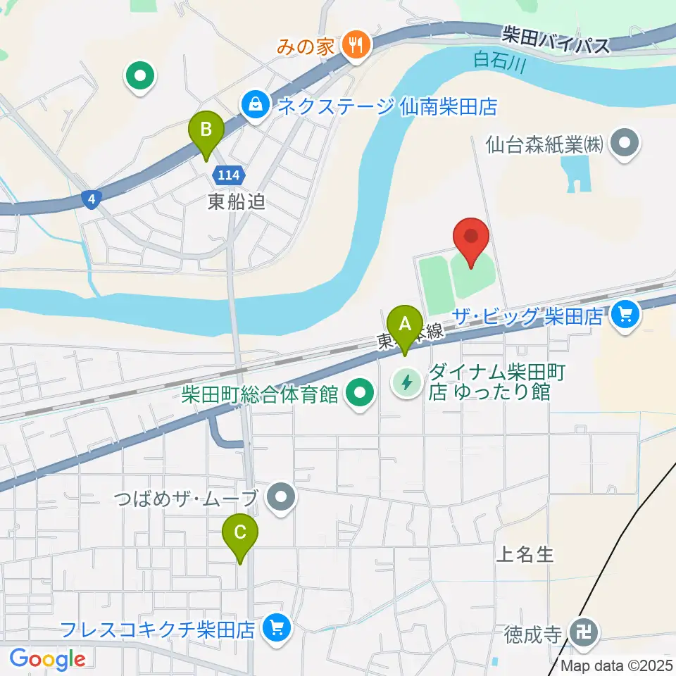 アステムチャレンジスタジアム周辺のコンビニエンスストア一覧地図