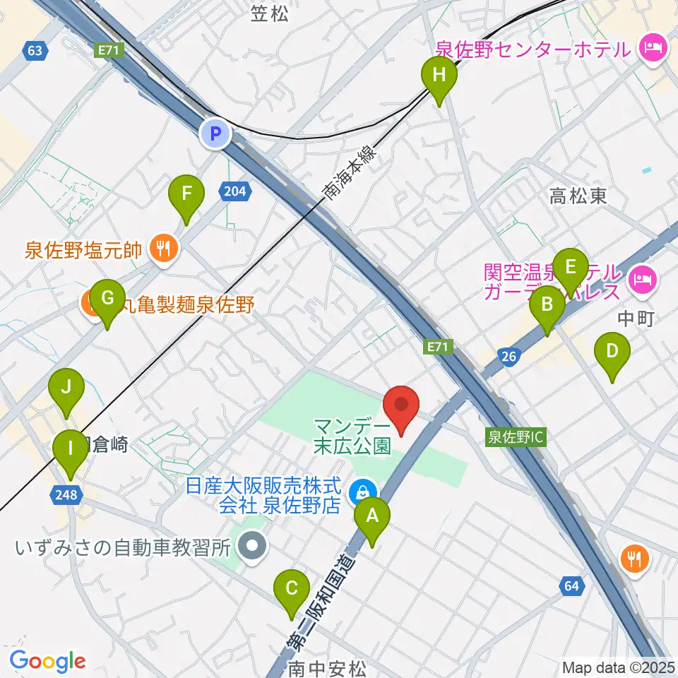 J:COM末広体育館周辺のコンビニエンスストア一覧地図