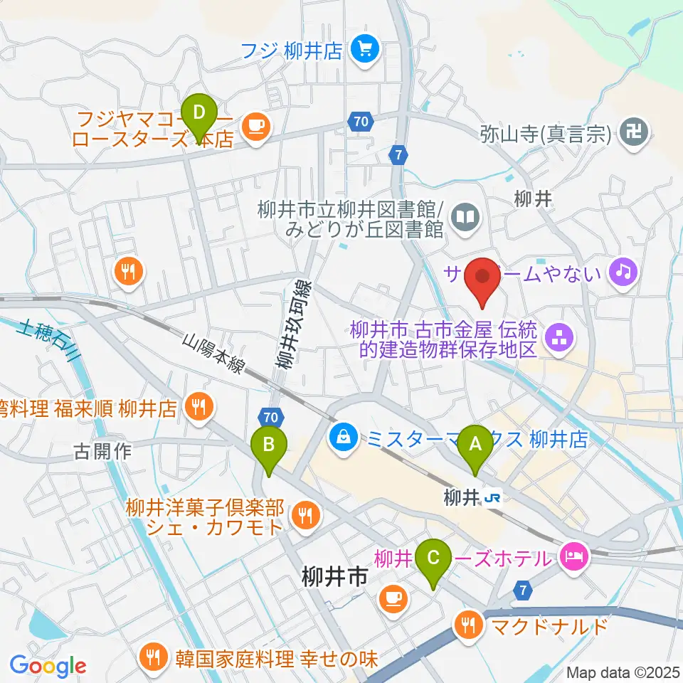 バタフライアリーナ周辺のコンビニエンスストア一覧地図