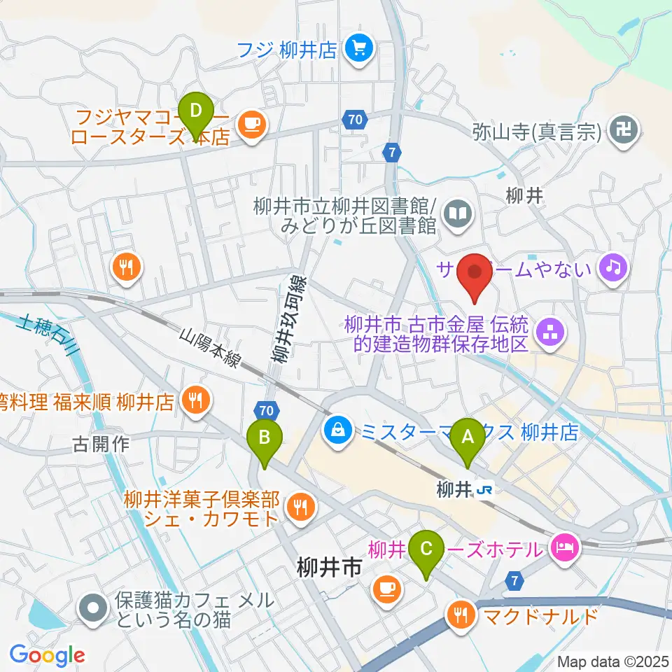 バタフライアリーナ周辺のコンビニエンスストア一覧地図