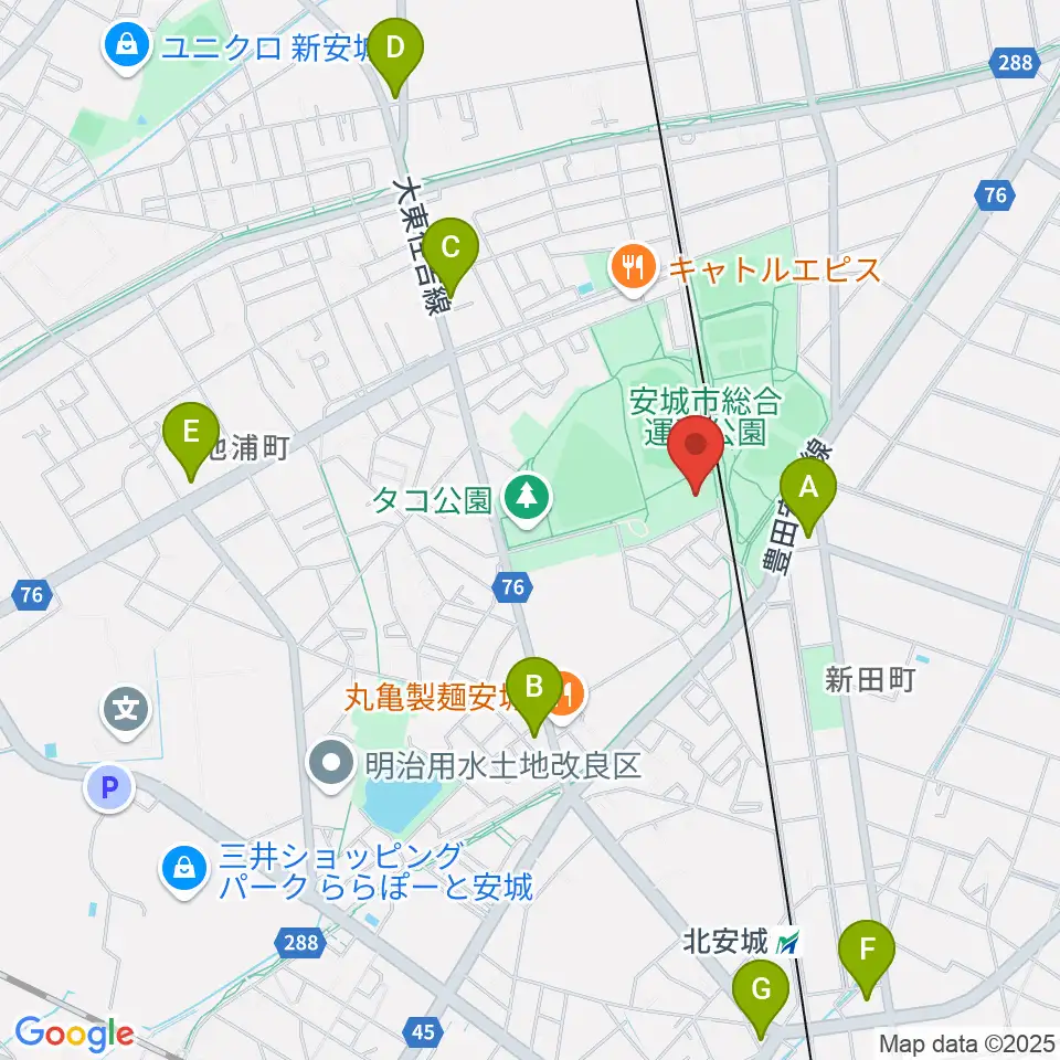 東祥アリーナ安城周辺のコンビニエンスストア一覧地図