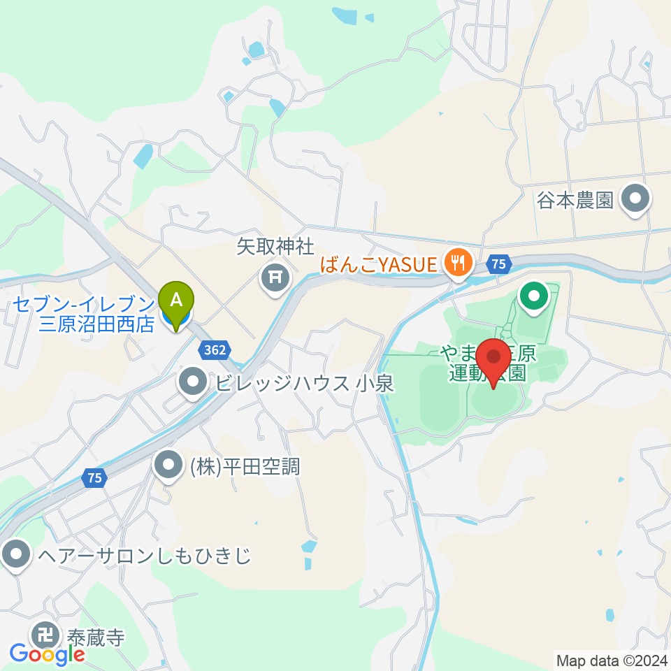 やまみ三原市民球場周辺のコンビニエンスストア一覧地図