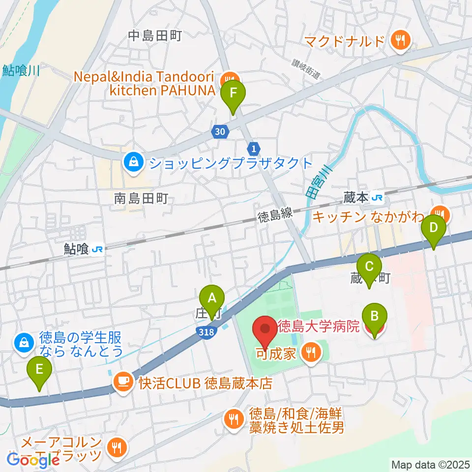 むつみスタジアム周辺のコンビニエンスストア一覧地図