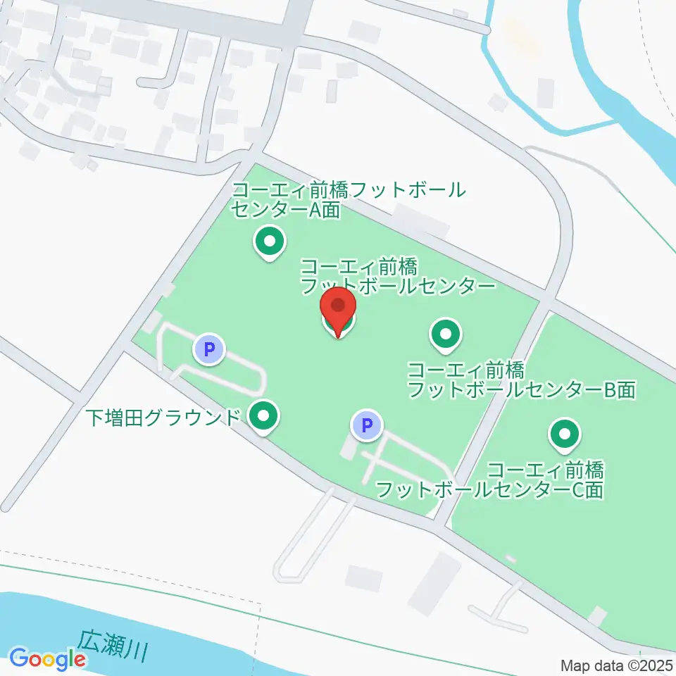 コーエィ前橋フットボールセンター周辺のコンビニエンスストア一覧地図