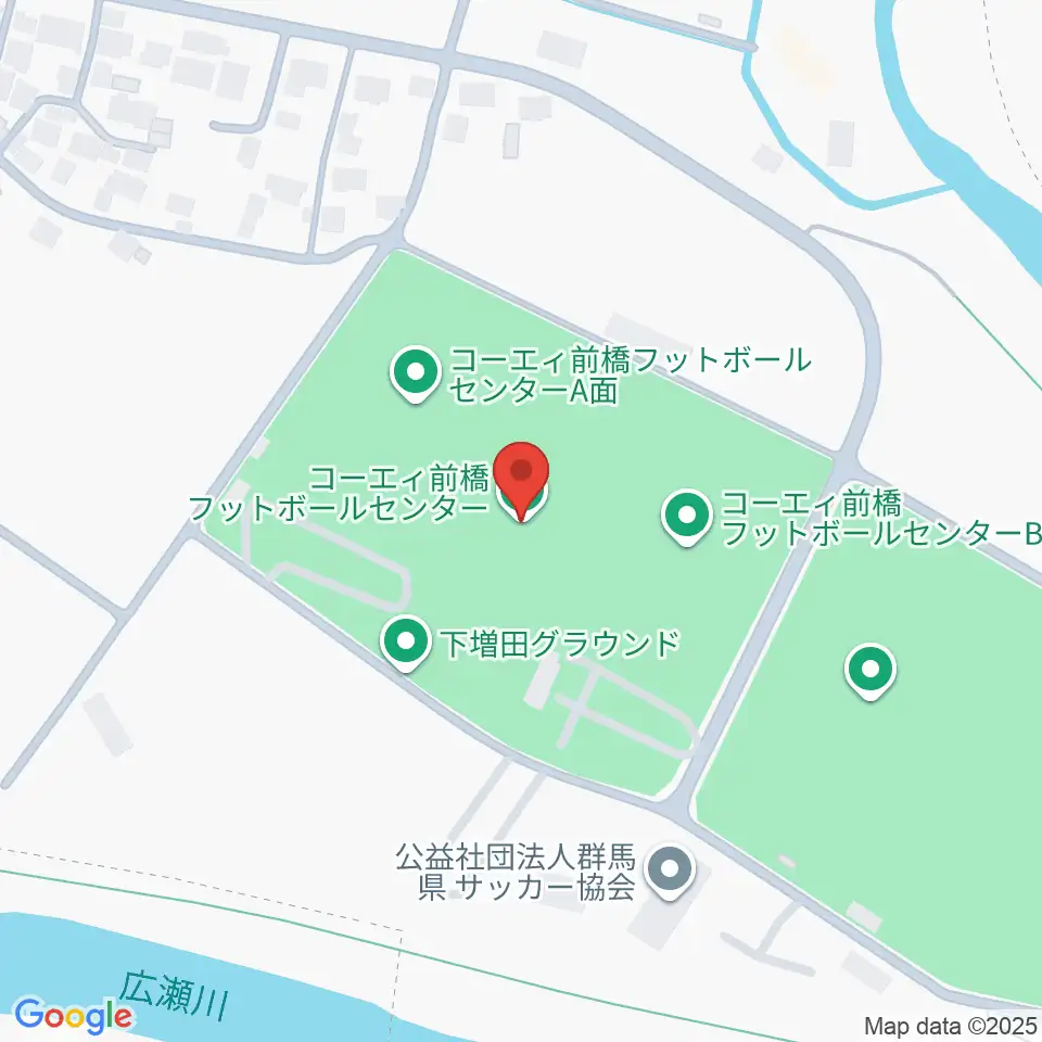 コーエィ前橋フットボールセンター周辺のコンビニエンスストア一覧地図