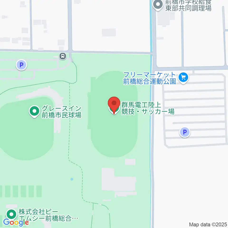 群馬電工陸上競技・サッカー場周辺のコンビニエンスストア一覧地図