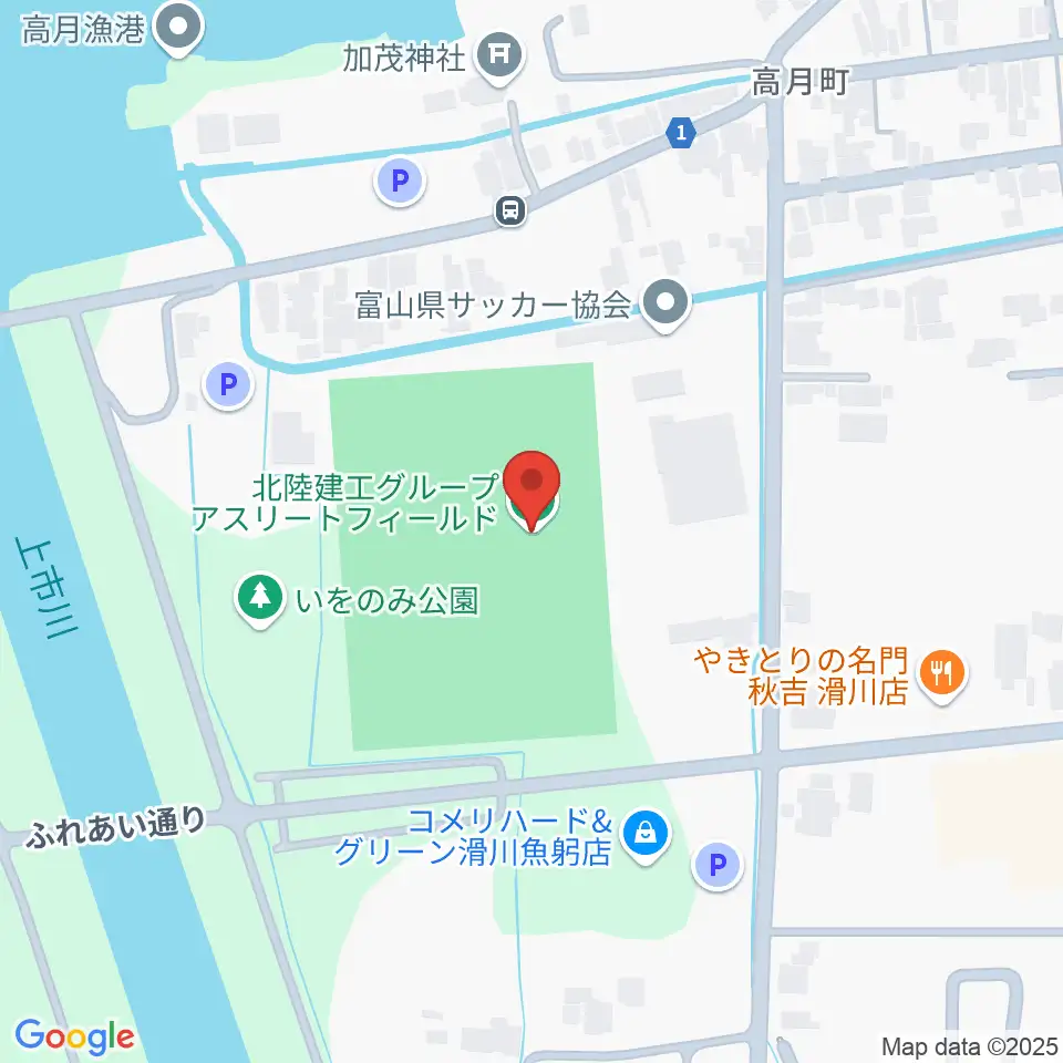 北陸建工グループ アスリートフィールド周辺のコンビニエンスストア一覧地図