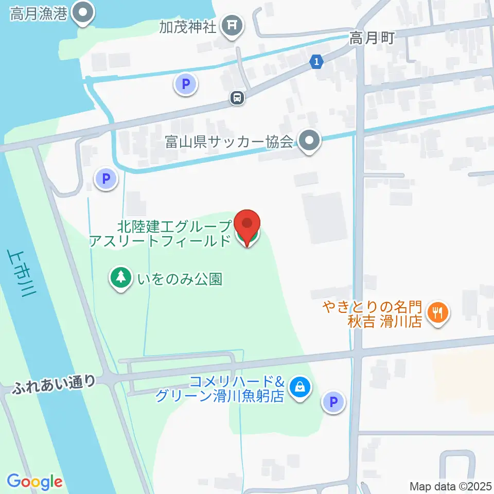 北陸建工グループ アスリートフィールド周辺のコンビニエンスストア一覧地図