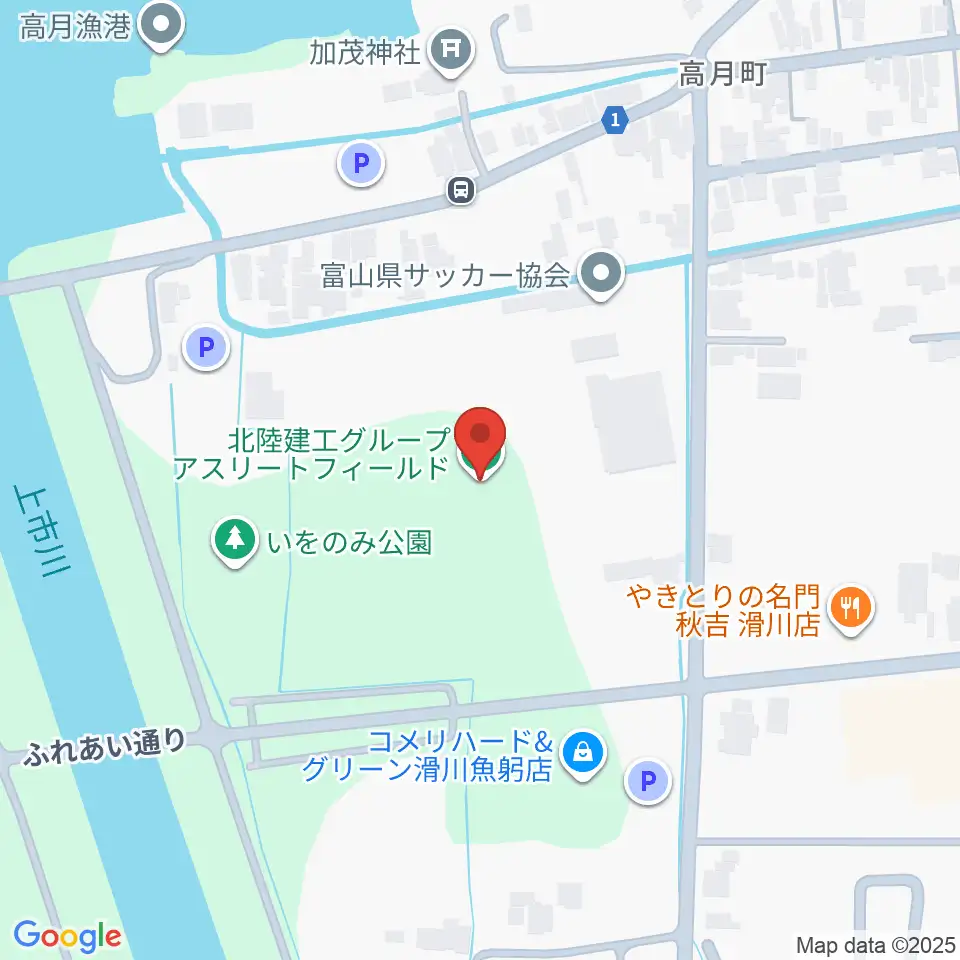 北陸建工グループ アスリートフィールド周辺のコンビニエンスストア一覧地図