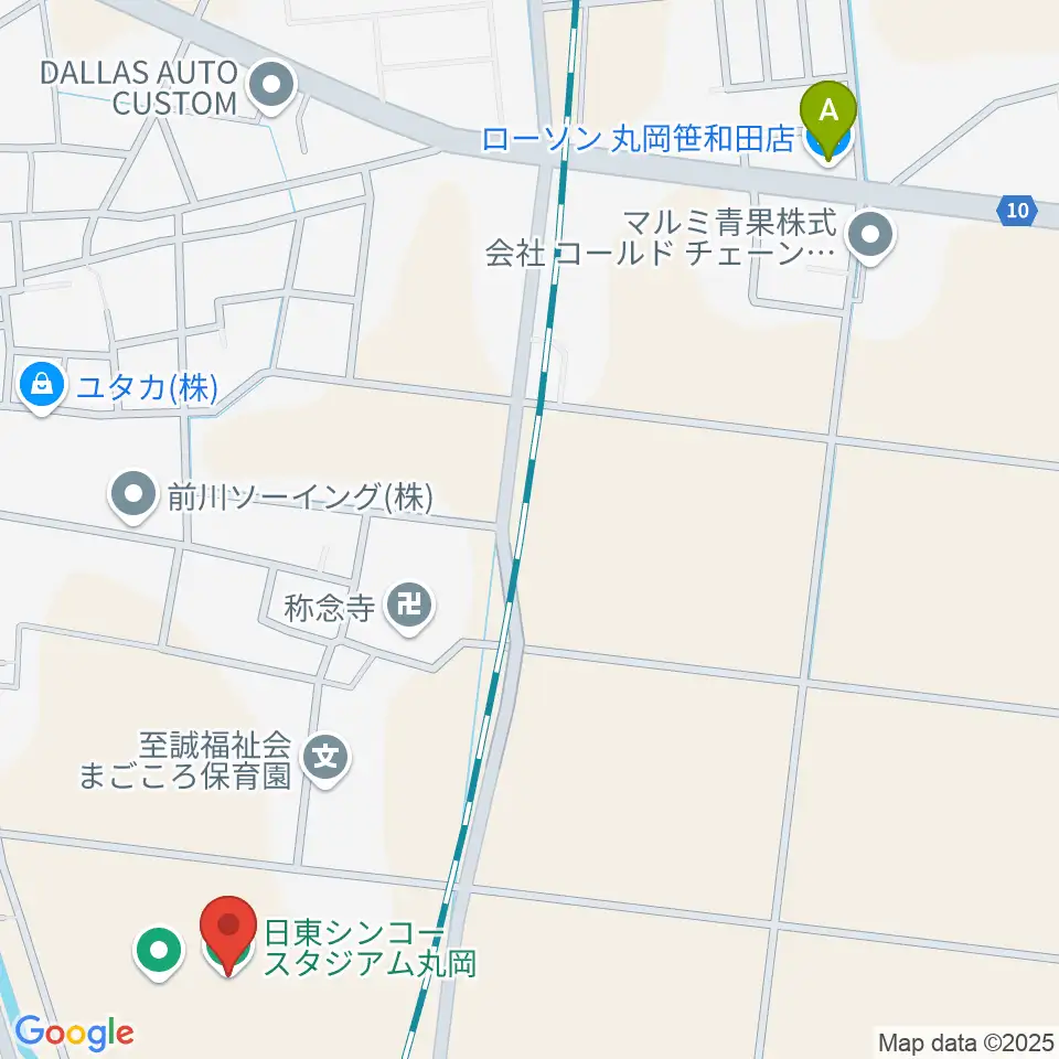 日東シンコースタジアム丸岡サッカー場周辺のコンビニエンスストア一覧地図