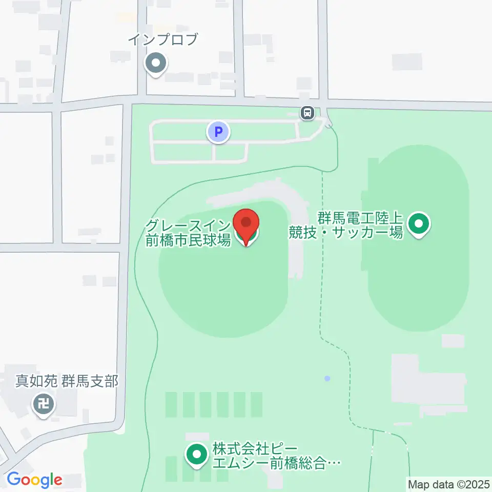 グレースイン前橋市民球場周辺のコンビニエンスストア一覧地図