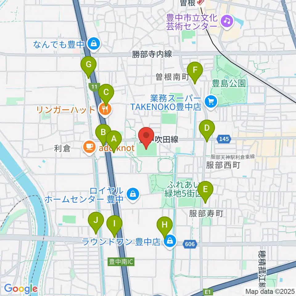 マリンフード豊中マルチグラウンド周辺のコンビニエンスストア一覧地図