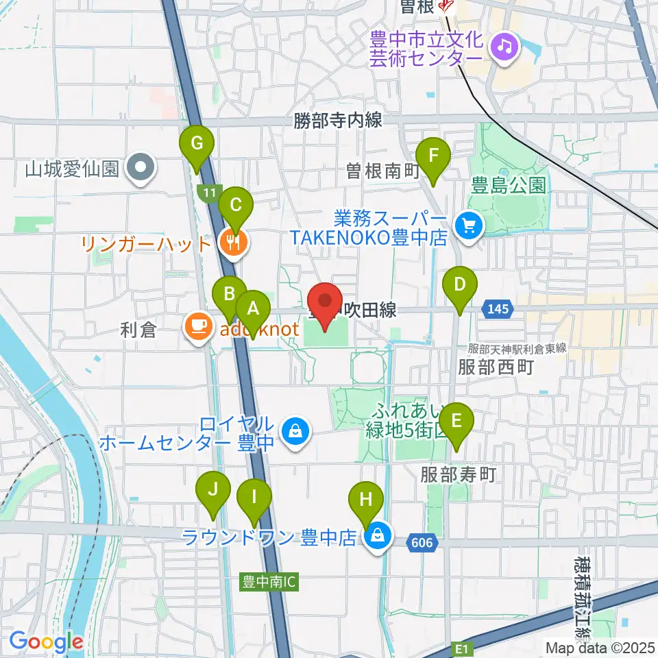 マリンフード豊中マルチグラウンド周辺のコンビニエンスストア一覧地図