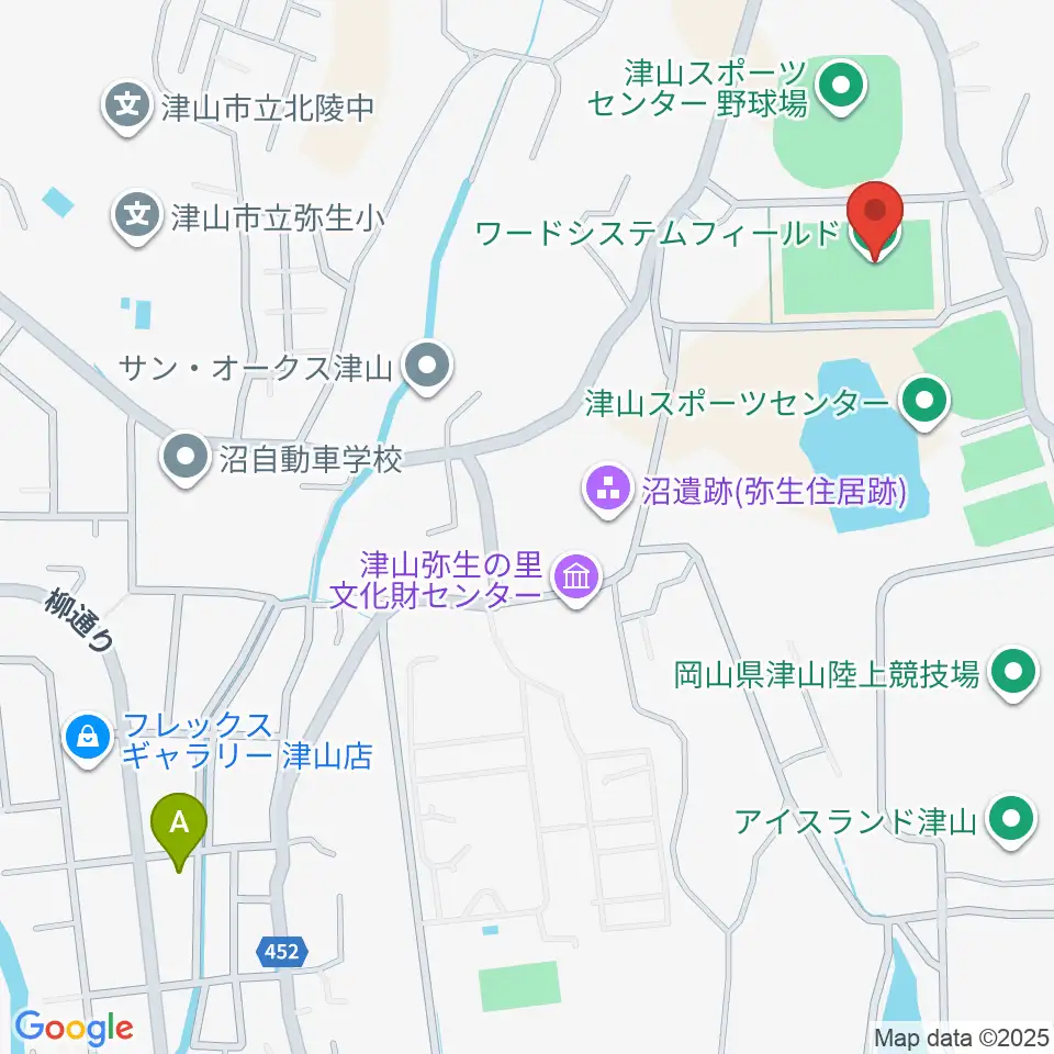 ワードシステムフィールド周辺のコンビニエンスストア一覧地図
