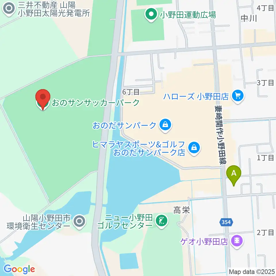 おのサンサッカーパーク周辺のコンビニエンスストア一覧地図