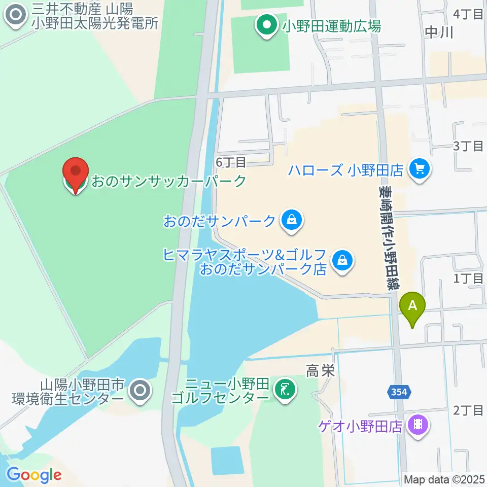 おのサンサッカーパーク周辺のコンビニエンスストア一覧地図