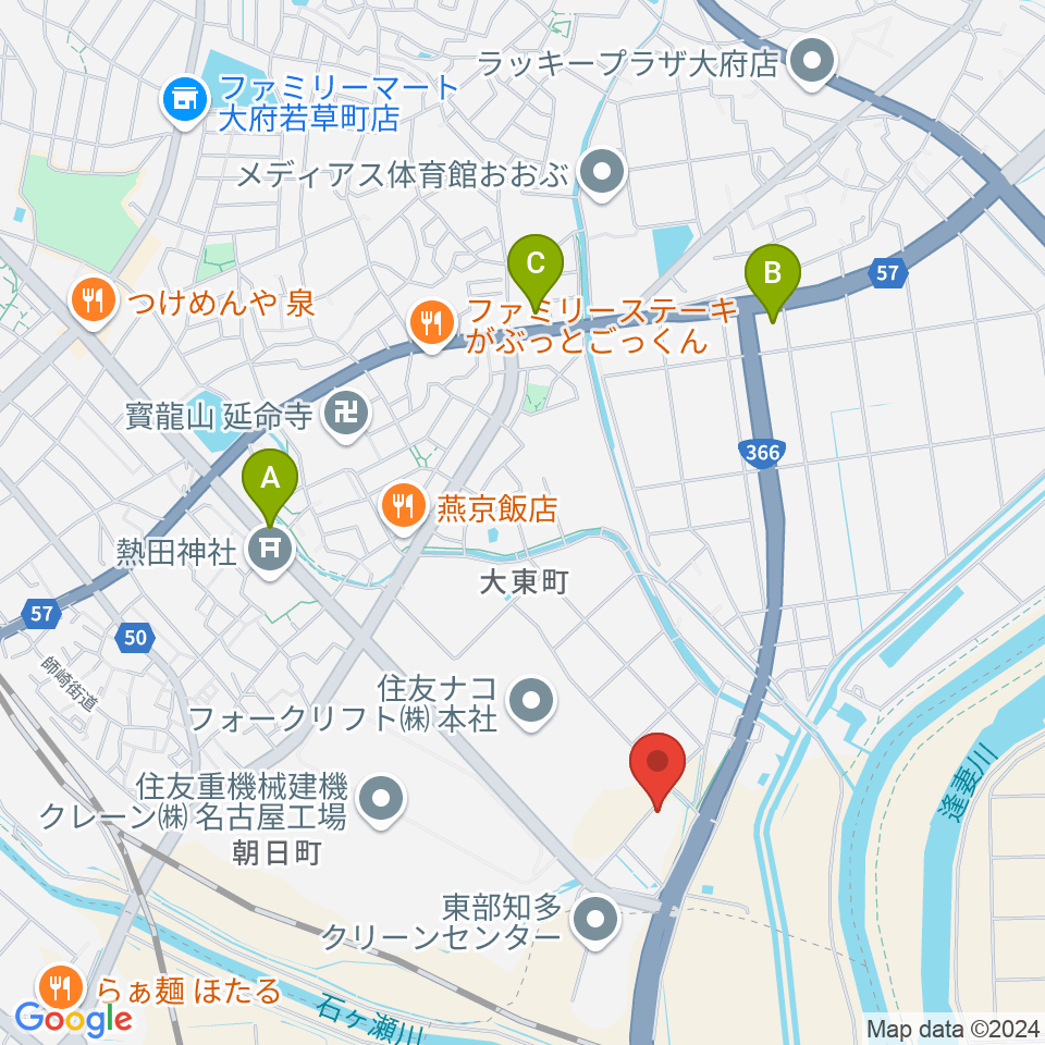 住友重機械温水プール周辺のコンビニエンスストア一覧地図