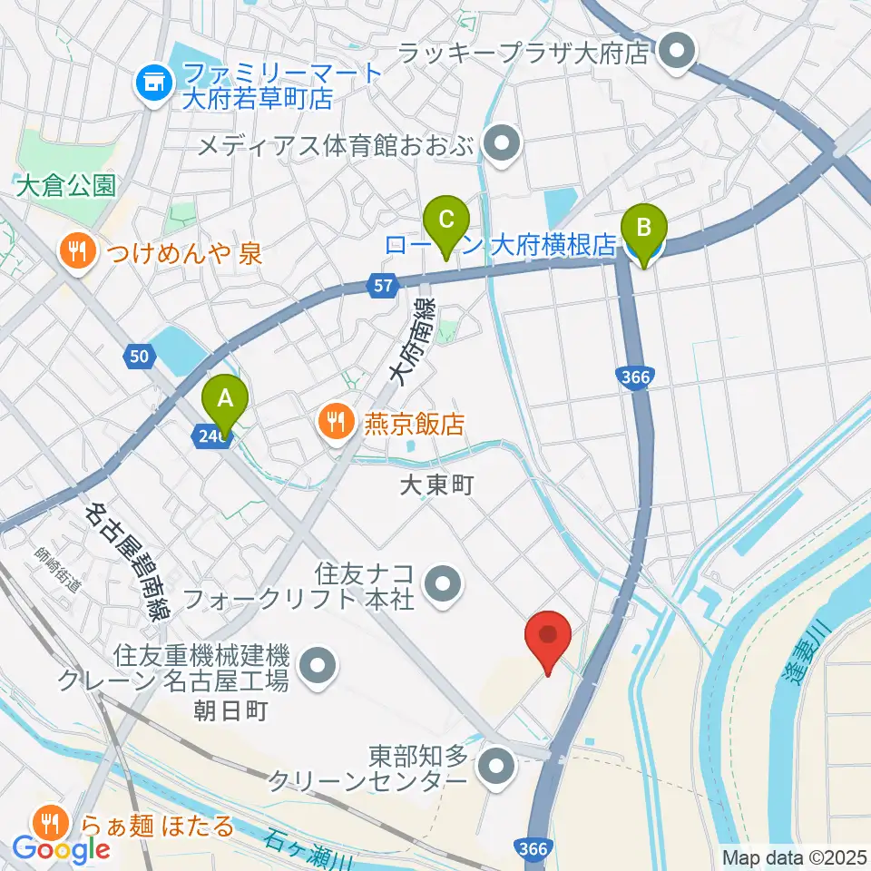 住友重機械温水プール周辺のコンビニエンスストア一覧地図