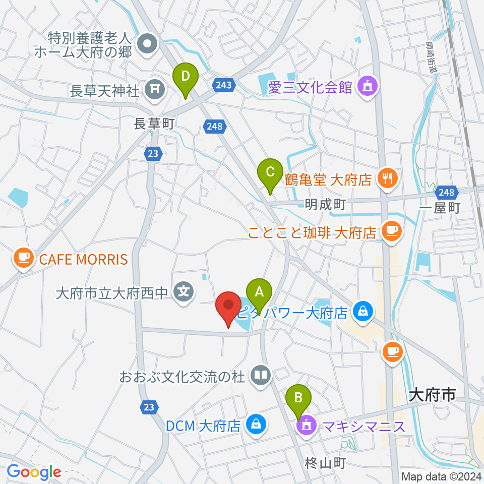 ナルキュウ体育センター周辺のコンビニエンスストア一覧地図