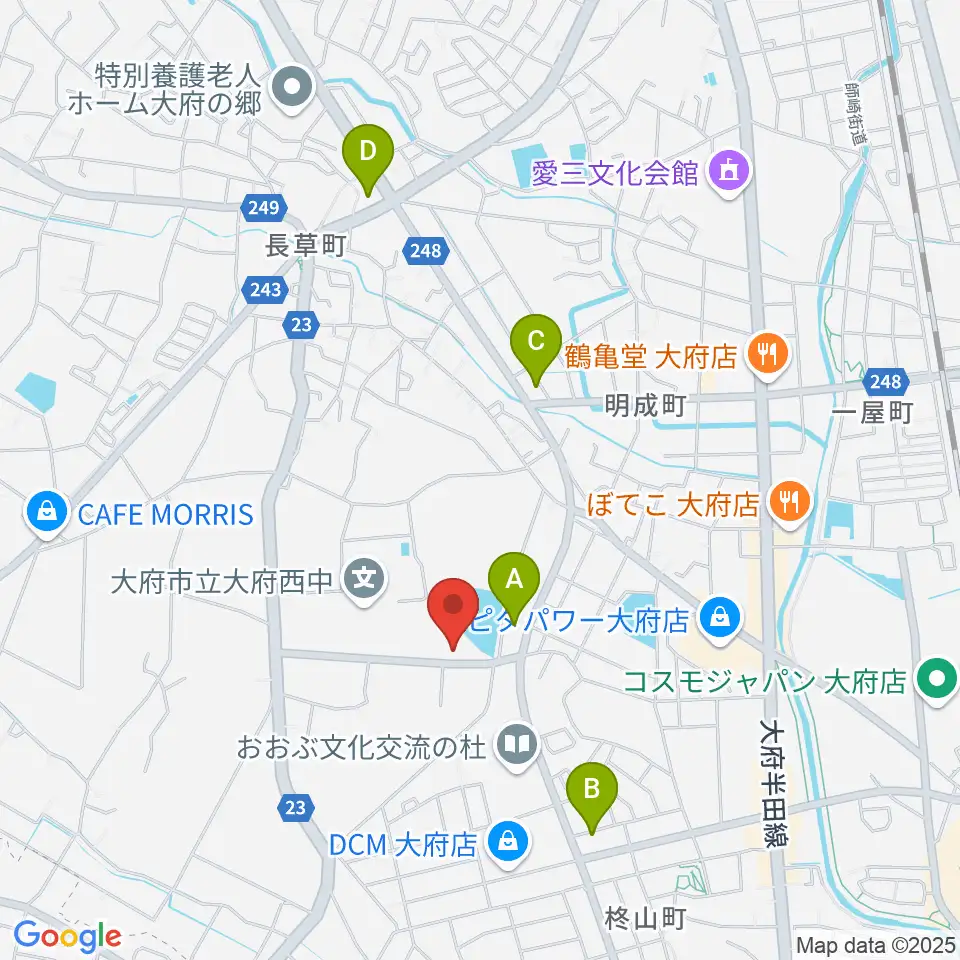ナルキュウ体育センター周辺のコンビニエンスストア一覧地図