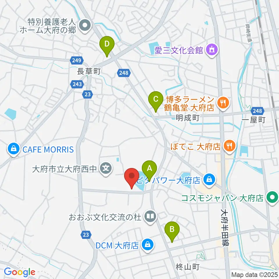 ナルキュウ体育センター周辺のコンビニエンスストア一覧地図