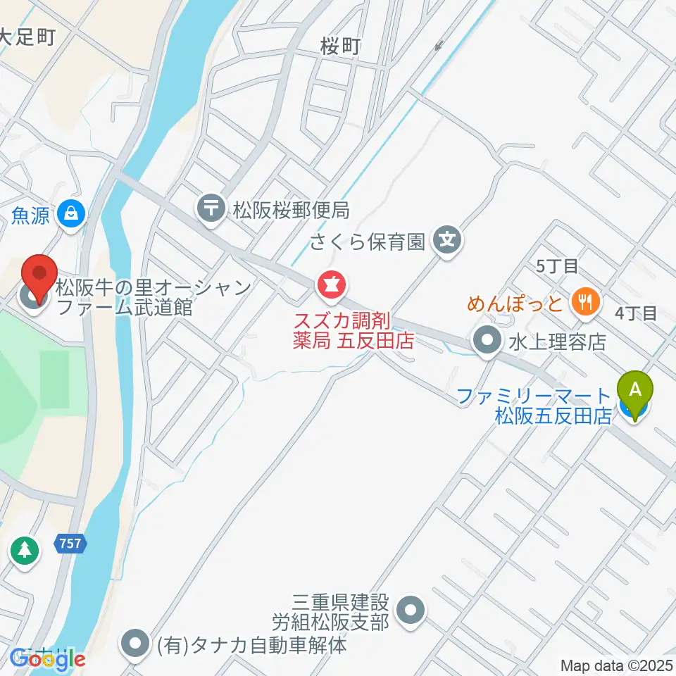 松阪牛の里オーシャンファーム武道館周辺のコンビニエンスストア一覧地図