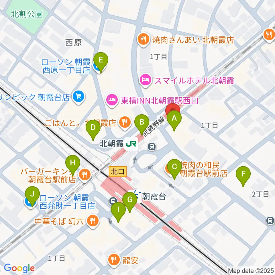 サウンドスタジオ アベル周辺のコンビニエンスストア一覧地図