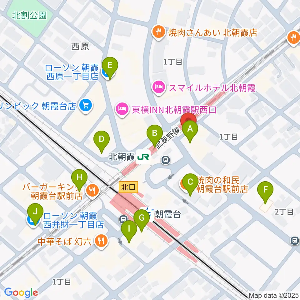 サウンドスタジオ アベル周辺のコンビニエンスストア一覧地図