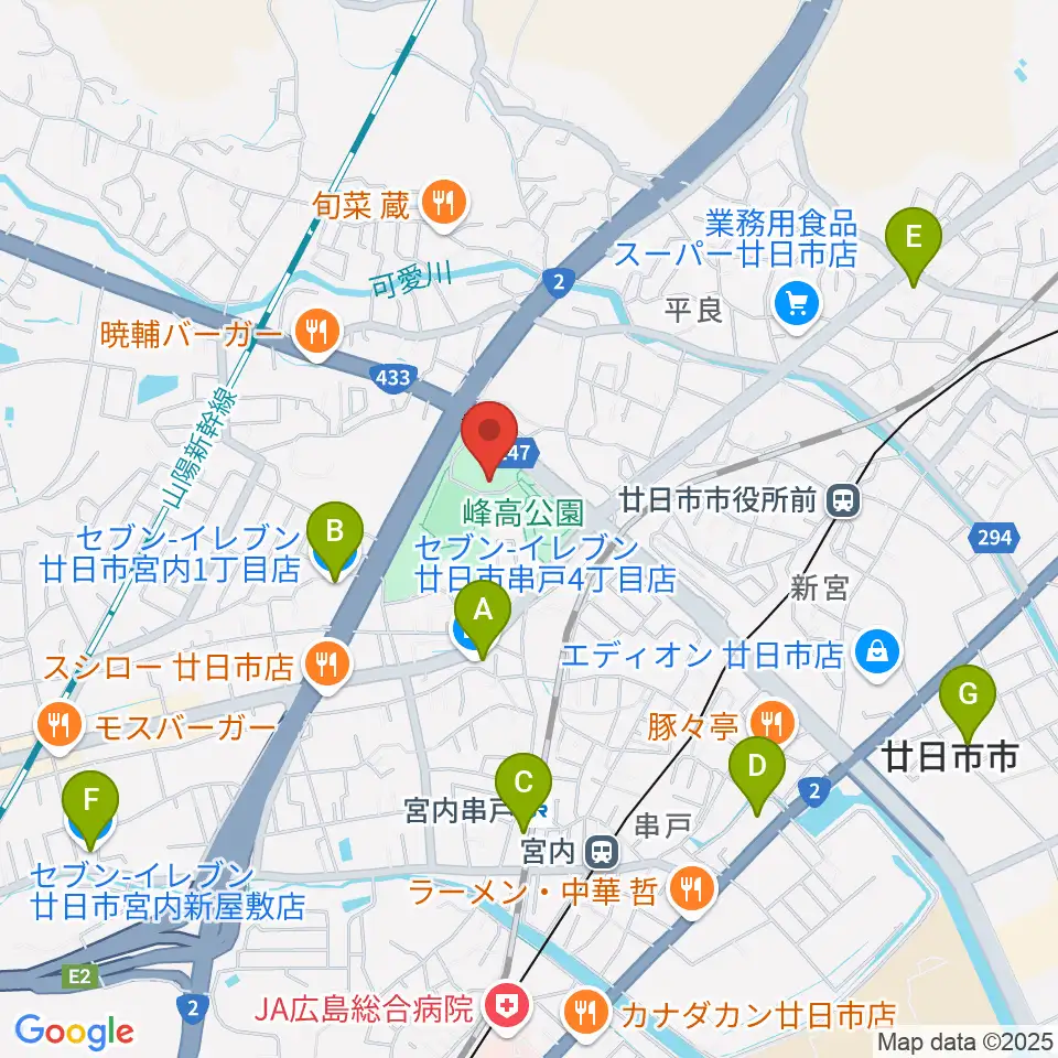 グローバルリゾート総合スポーツセンターサンチェリー周辺のコンビニエンスストア一覧地図
