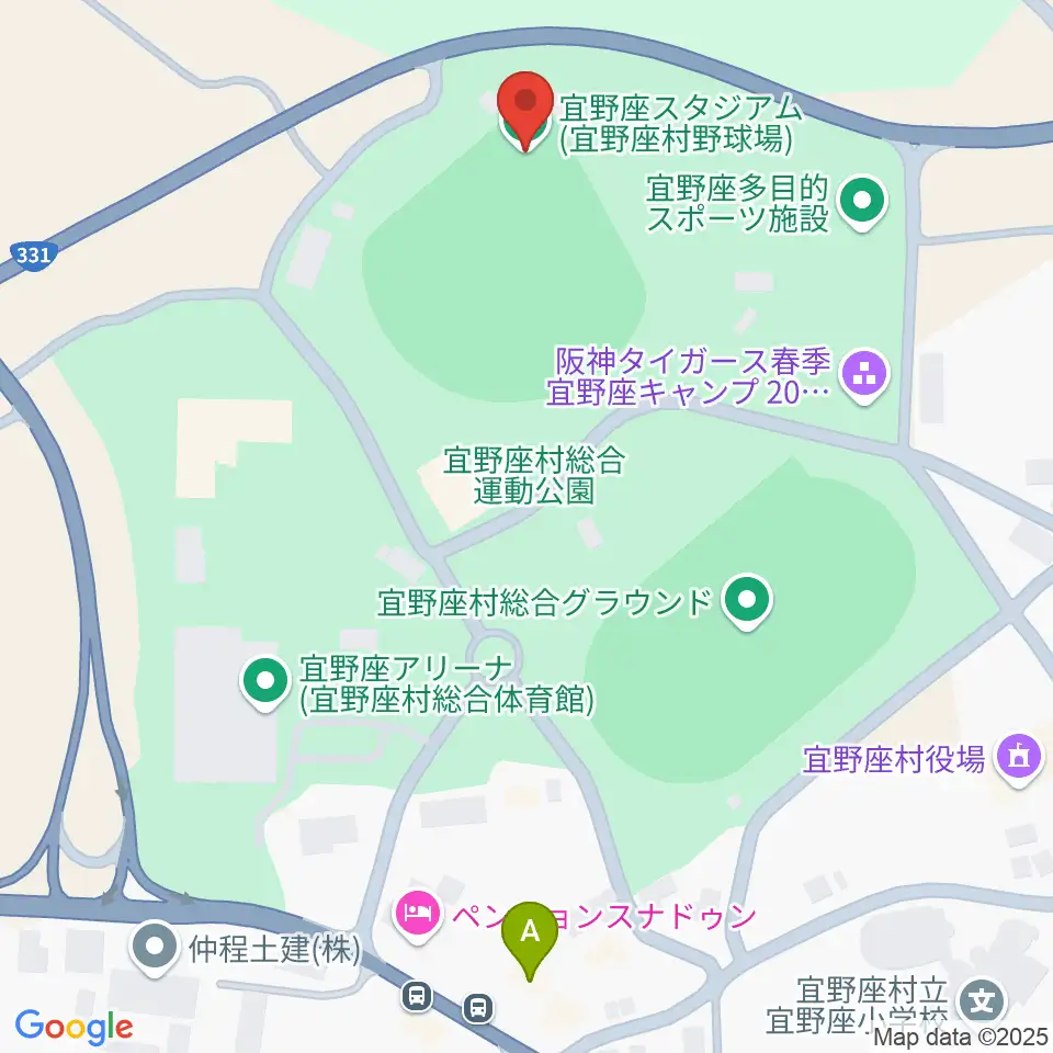 バイトするならエントリー宜野座スタジアム周辺のコンビニエンスストア一覧地図
