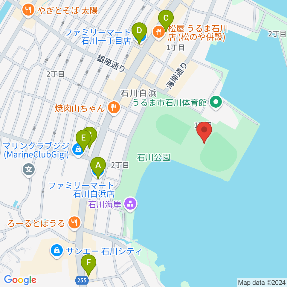 エナジックスタジアム石川周辺のコンビニエンスストア一覧地図