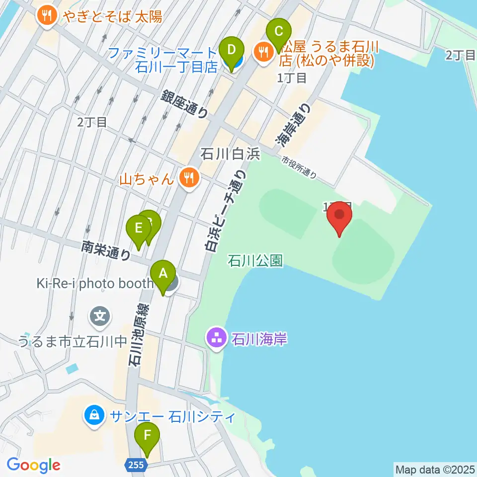 エナジックスタジアム石川周辺のコンビニエンスストア一覧地図