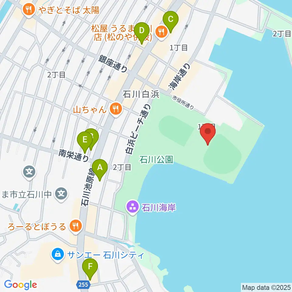 エナジックスタジアム石川周辺のコンビニエンスストア一覧地図