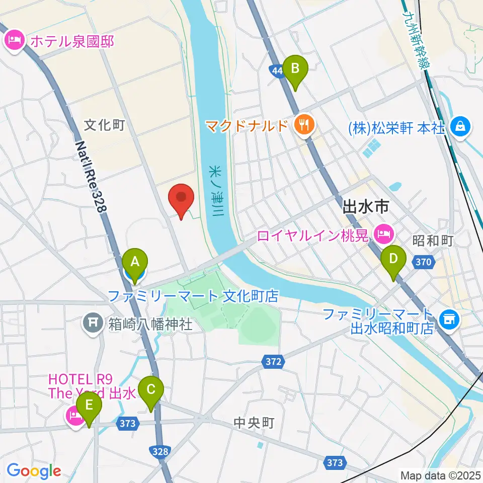 マルマエスポーツセンター出水周辺のコンビニエンスストア一覧地図