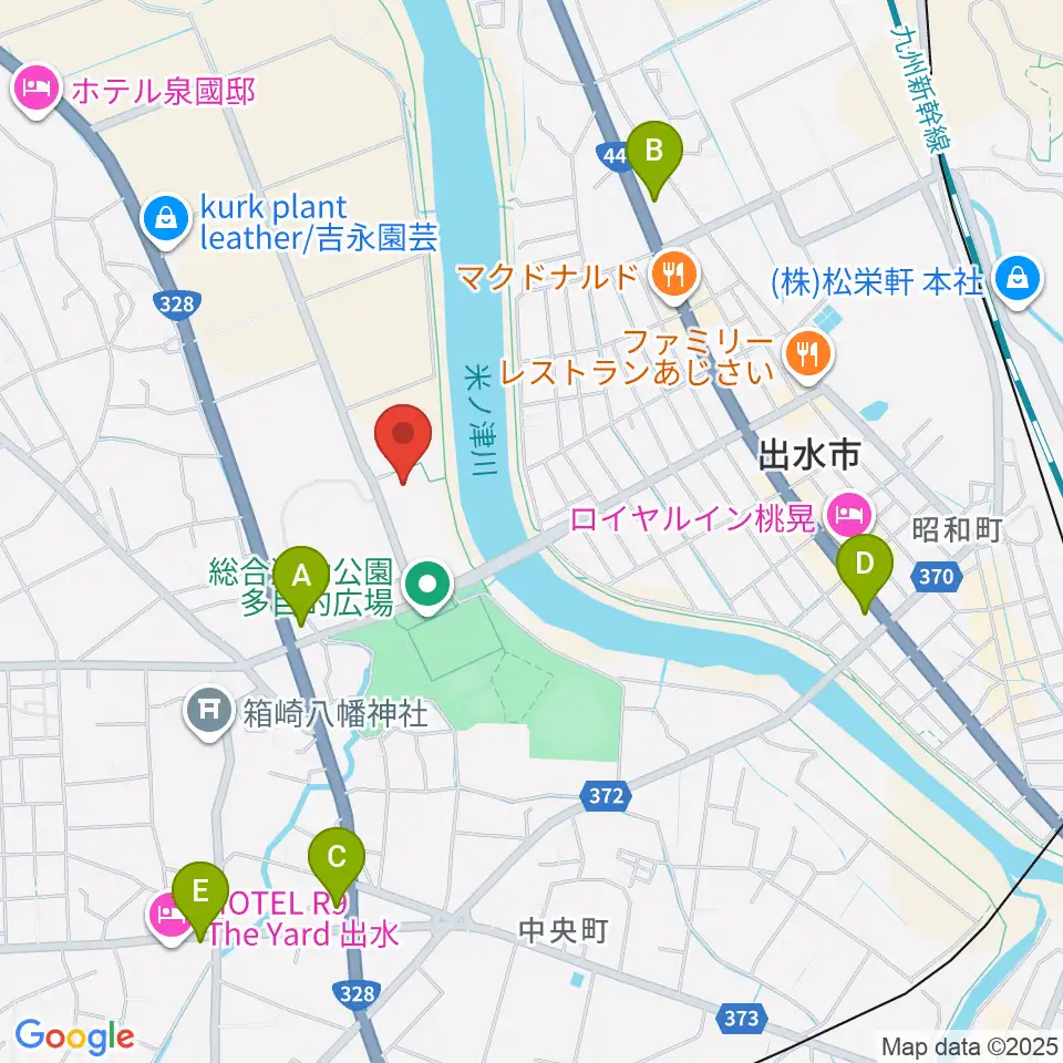 マルマエスポーツセンター出水周辺のコンビニエンスストア一覧地図